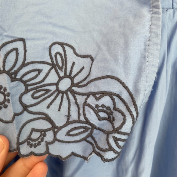 NWT Anthropologie Damson Madder Candy Embroidered Collar Blouse size 2 - Picture 9 of 13